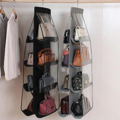 Handbag Storage Artifact Bag Dust-proof Cover Door Behind Bag Storage Hanging Shelf Household Dormitory Storage Bag Organizer