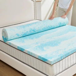 2 Inch Twin Mattress Topper, Cooling Gel Memory Foam Bed Topper for Twin Size Bed, Cooling Mattress Pad, CertiPUR-US Certified
