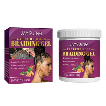 Natural Hair Style Braiding Gel 100g Strong Hold Hair Shaping Anti Hair Loss Cream Moisturize Protect Hairline For Women Men