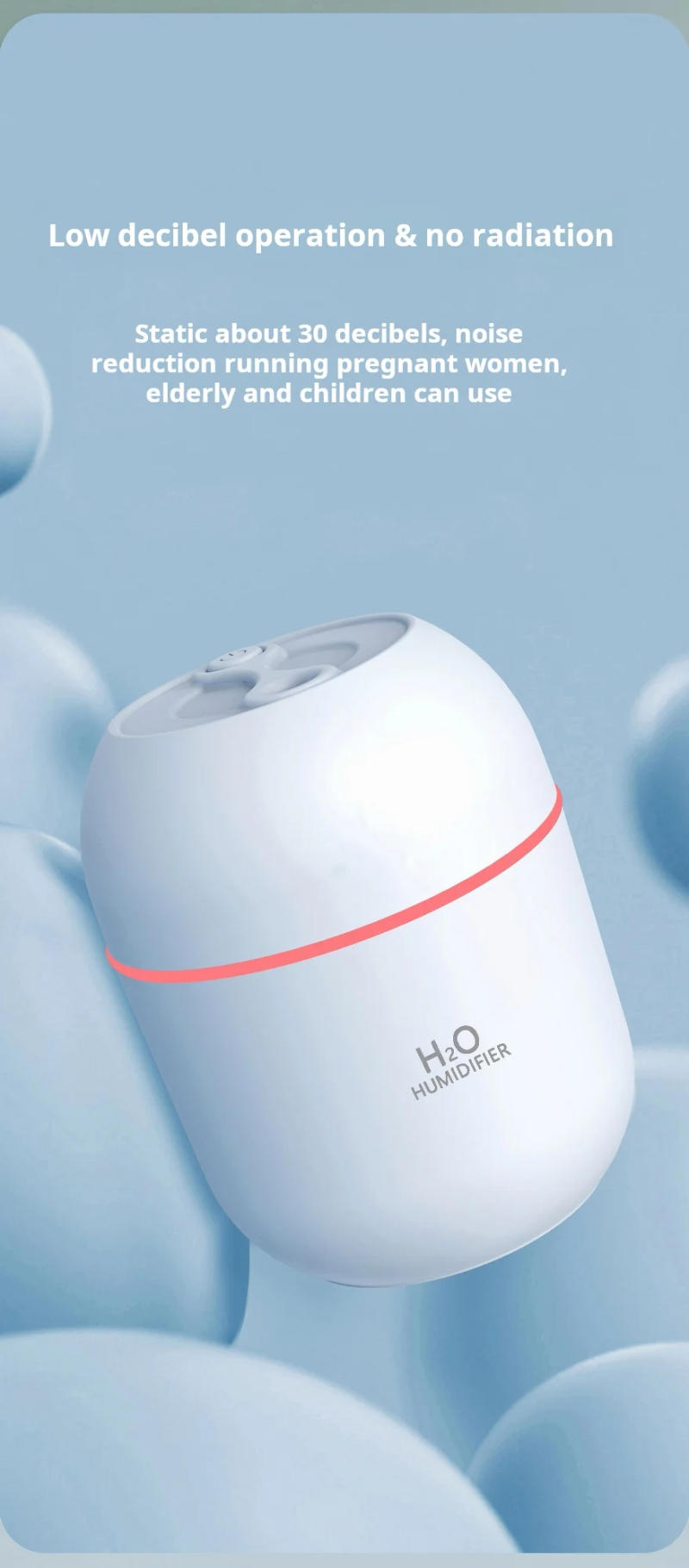 Description Picture 5 of itemMini USB Portable Air Humidifier with Colorful Atmosphere Light New Model Cross-Border Popular Small Air Humidifier for Office