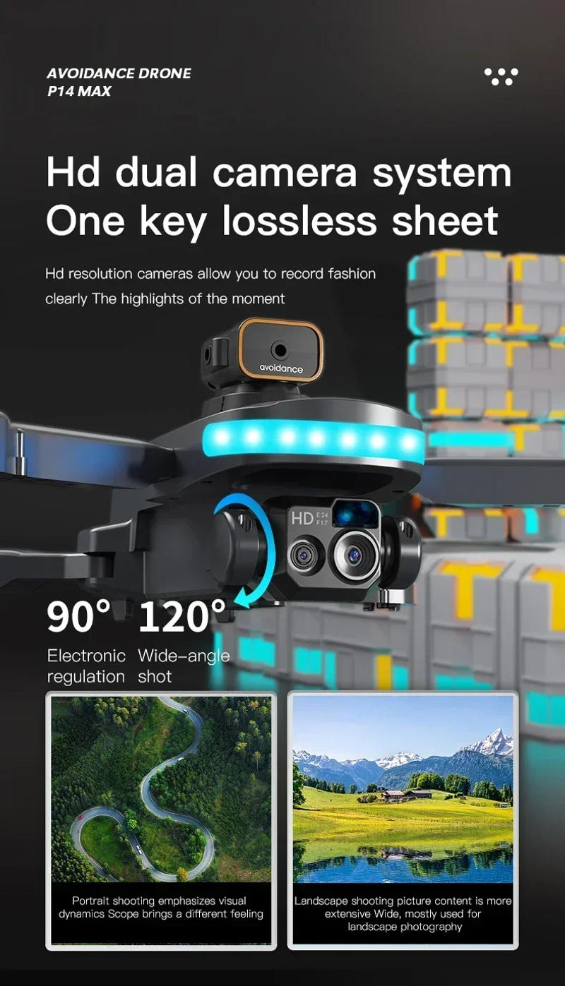 Description Picture 5 of itemIconic Brand MIJIA P14 Drone Professional 8k GPS Dual Camera Obstacle Avoidance HD Aerial Photography Optical Flow Positioning 10000m