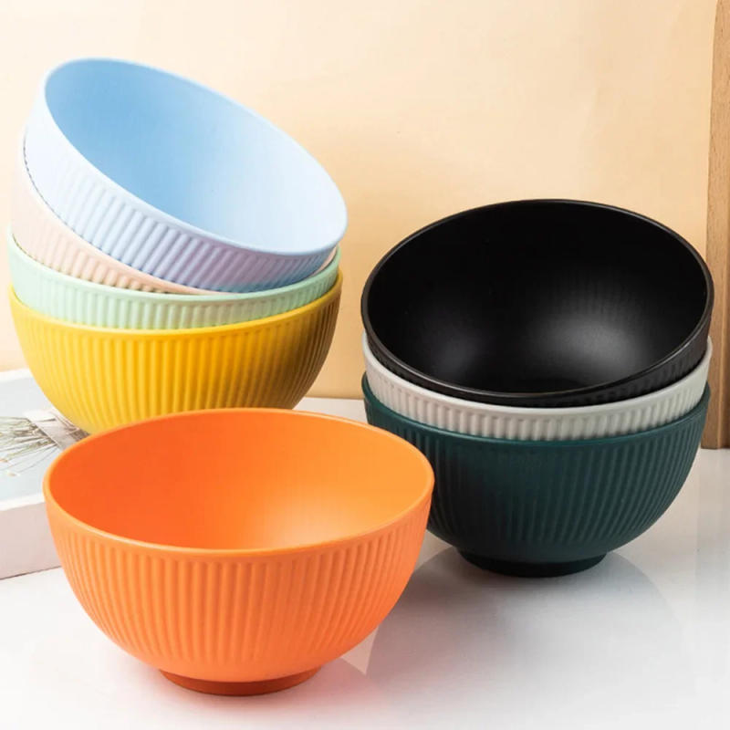 Description Picture 5 of item8Pcs Cereal Bowl Set Unbreakable Bowl Lightweight Reusable Dessert and Salad Bowl Durable Breakfast Bowl Soup Bowl Dishwasher