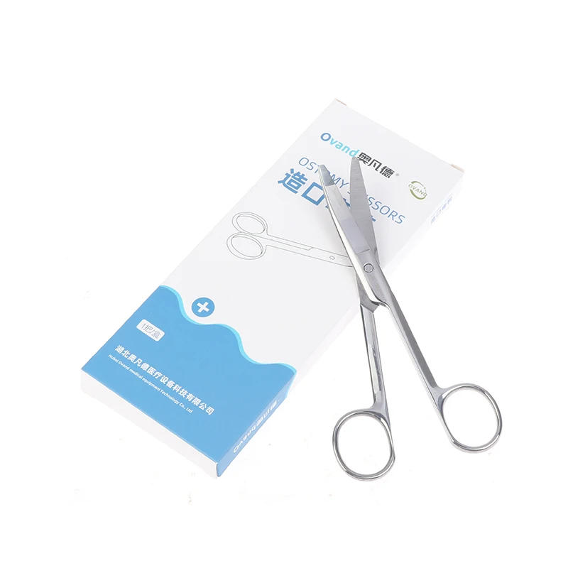Description Picture 2 of item1PC Ostomy Bags Scissors Round Head Curved Design for Prevent Puncturing Of The Bag Body Medical Scissors Stoma Care Accessories