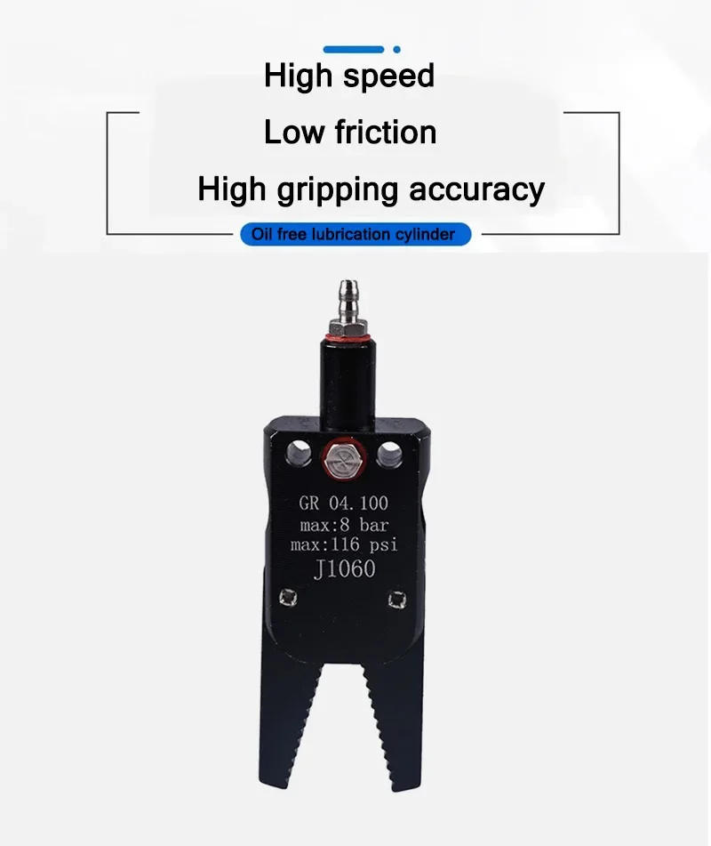 Description Picture 3 of itemPneumatic Gripper Manipulator Fixture for Injection Molding Grab With Sensor Switch Water Spout Clip Robot Arm Fixture Cylinder