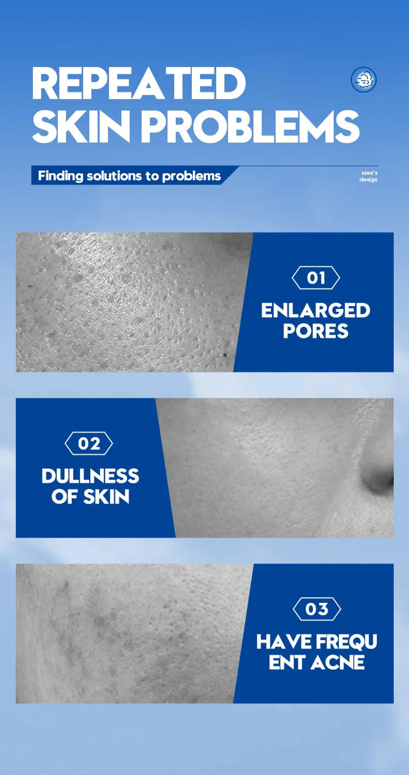 Description Picture 4 of itemSADOER Men's Skin Care Sets Moisturizing Face Cream Facial Mask Lip Balm Sunscreen Facial Cleanser Eye Cream Men Skin Care Kit