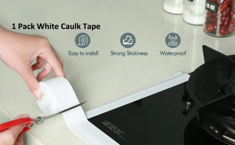 Description Picture 2 of itemPVC Waterproof Sealing Tape Bathroom Toilet Caulk Tape Kitchen Sink Countertop Mildew Fouling Proof Sealer Self Adhesive Strip