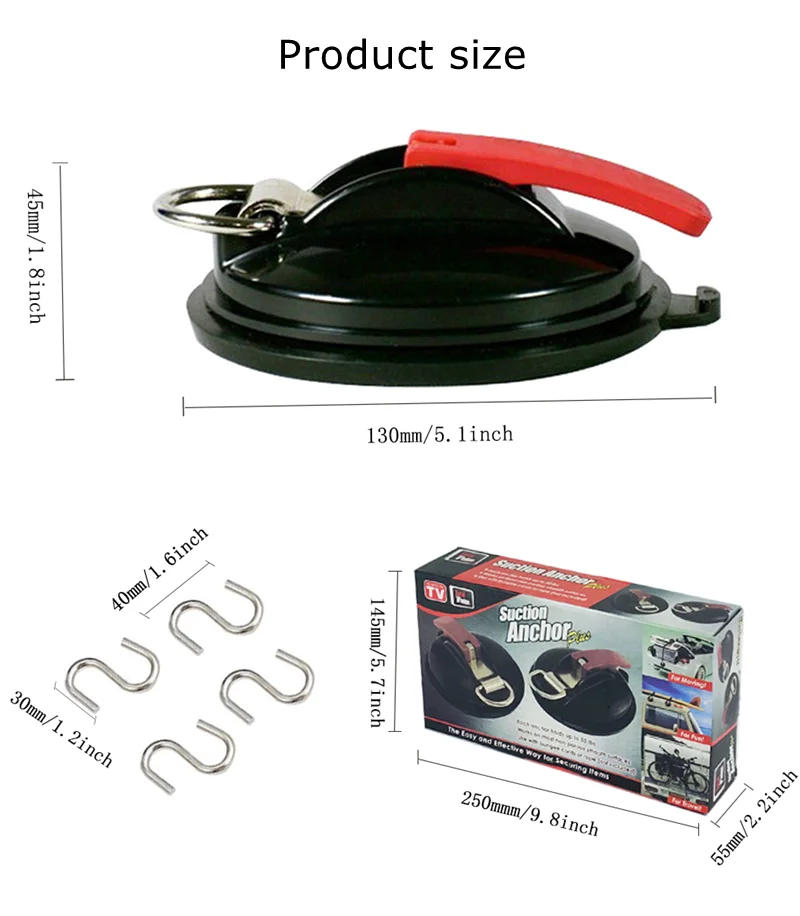 Description Picture 5 of itemVacuum Suction Cup Car Accessories Camping Tent Tarp Anchor Car Side Awning Outdoor Camper Gear Tool Camping Accessories New