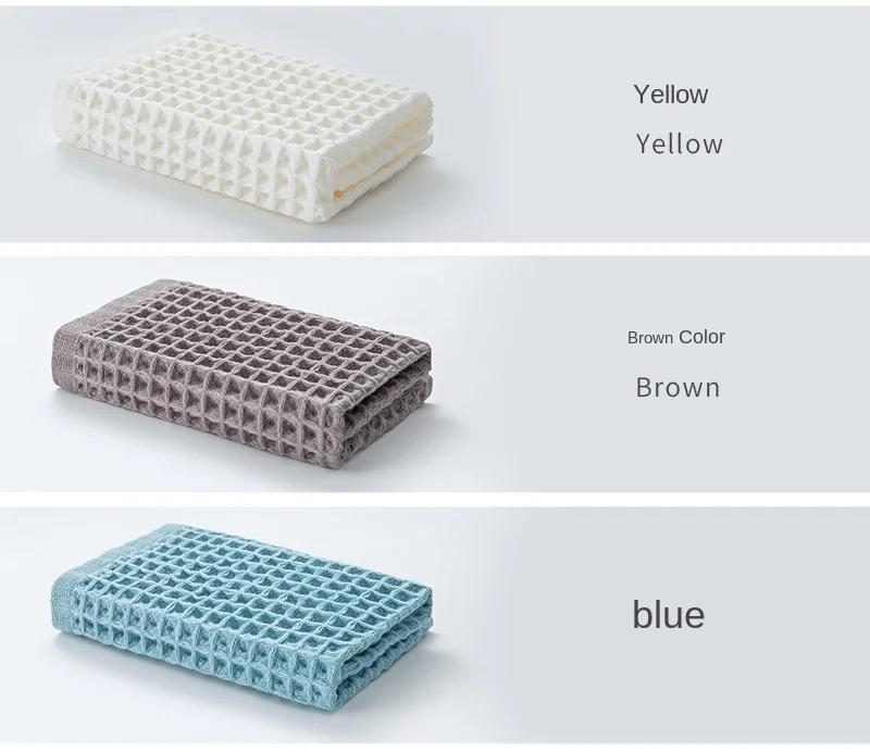 Description Picture 4 of itemNew 2020 1PC 100% Cotton Hand Towels for Adults and Kids Plaid Hand Towel Face Care Magic Bathroom Sport Waffle Towel 34x74cm