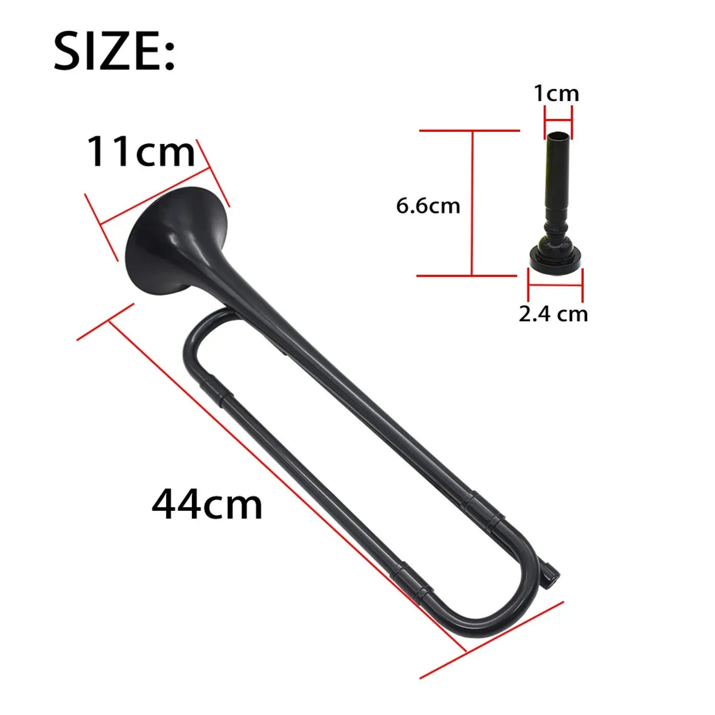 Description Picture 5 of itemSLADE Youth Trumpet Bb ABS Plastic Young Pioneers Bugle Call Student Horn Kid Beginner for Brass Musical Instrument Performance