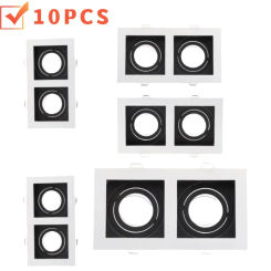 10pcs Hight Quality Square Ceiling Spot Lights Background Lamp Indoor Lighting Commercial Lighting Recessed LED Downlights Chip