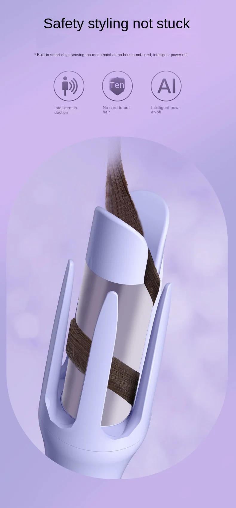 Description Picture 6 of itemEgg roll automatic curling iron 32mm large wave electric negative ion does not hurt hair care water ripple curling iron