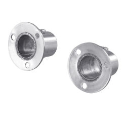 Rail Rod Pole Flange Wardrobe Bracket Glossy Pc Socket End Support Stainless Steel Balcony Bathroom Balcony Bathroom