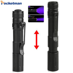 UV Flashlight Ultraviolet Torch 395nm Black Light Pen Light Zoomable UV Pen Flashlight for Pet Urine Cat Dog Stains Bed Bug