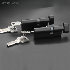 1 Set of All Copper Lock Core Universal Indoor Bedroom Door Lock Wooden Door All Copper Black Lock Accessories Electroplated