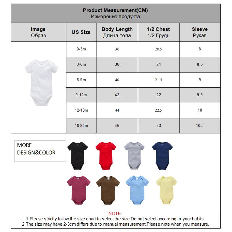 Description Picture 2 of item2/3/4/5/6 Pcs/set Blank Baby Bodysuit White Newborn Rompers 100% Cotton Kids Jumpsuit Short Sleeve Baby Clothing Set For 0-24M