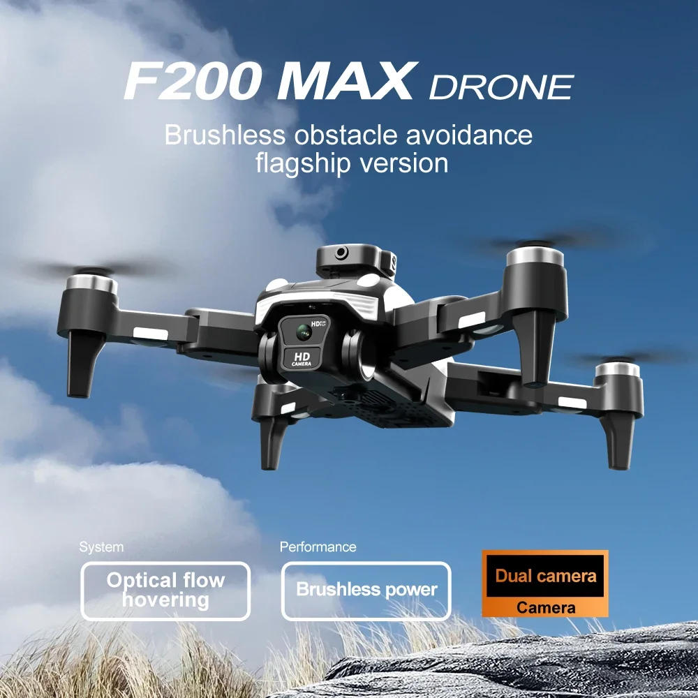 Description Picture 2 of itemF200 Brushless Drone HD 8K Dual Camera Drones Aerial Photography Optical Flow 360°Obstacle Avoidance Remote Control Dron Toys