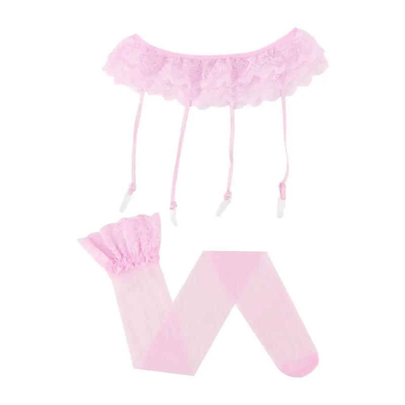 Description Picture 6 of itemWomen Sexy Lace Top Thigh-Highs Hot Leggings Stockings Fashion Socks+Suspender Garter Belt