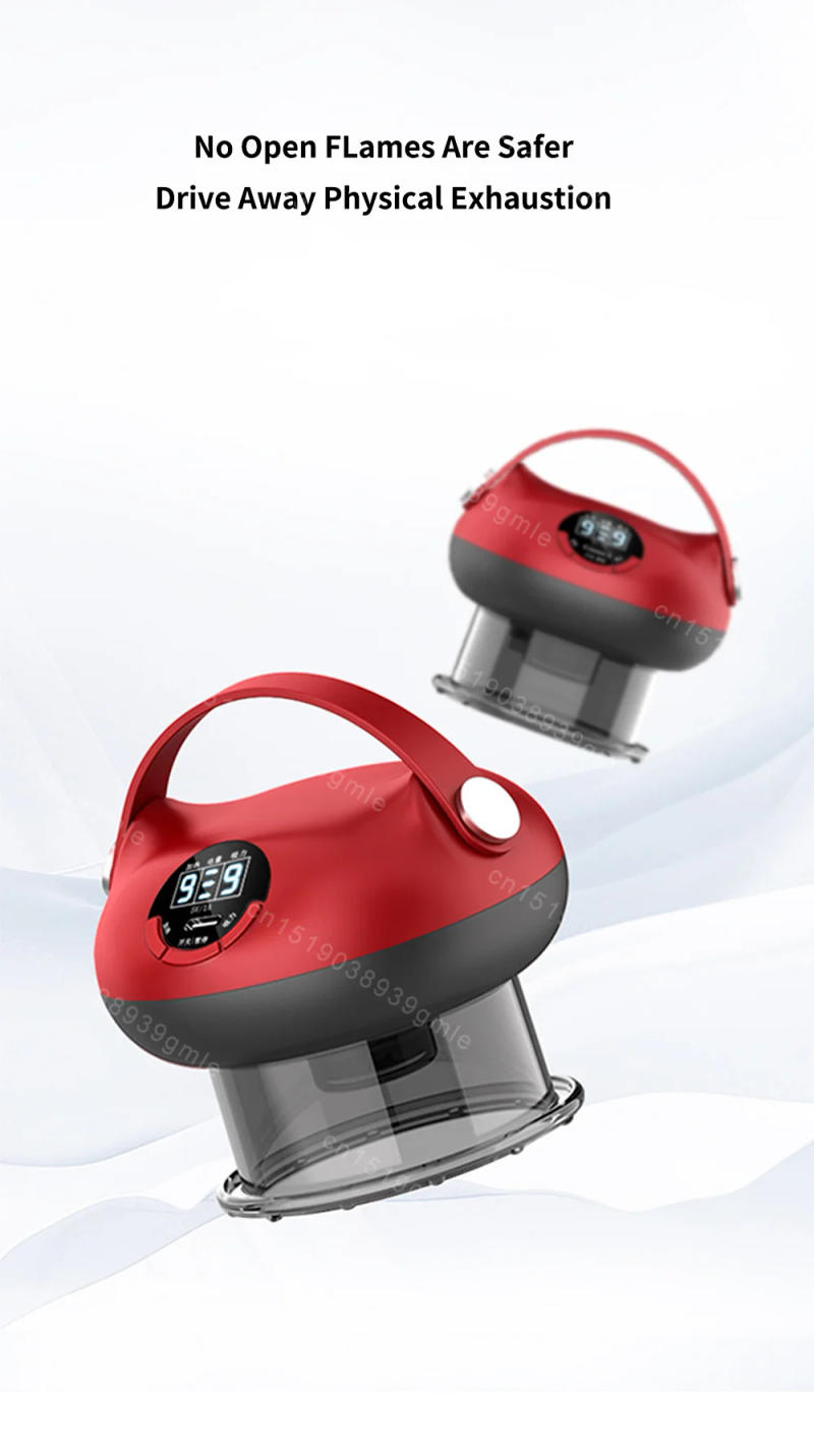 Description Picture 3 of itemIntelligent Vacuum Cupping Massage Device Electric Heating Scraping Suction Cups Physical Fatigue Relieve Health Guasha Cans