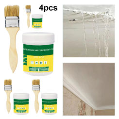 30/100/300g Transparent Waterproof Agent with Brush Toilet Anti-Leak Glue Mighty Paste Polyurethane for Home for Roof Bathroom