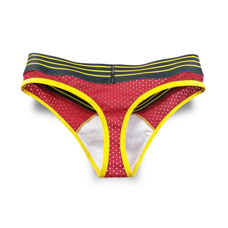 Description Picture 4 of itemMen Underwear Mens Sexy Breathable Panties Letter Printed Low Waist Big U Pouch Male Briefs Mesh High Elastic Underpants Thong