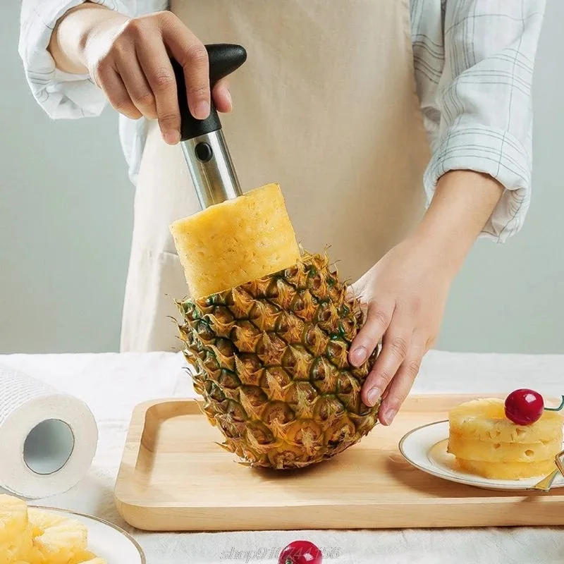 Description Picture 3 of itemStainless Steel Pineapple Silcer Peeler Fruit Corer Slicer Ananas Peeler Cutter Fruit Spiral Cutter Kitchen Tools Accessories