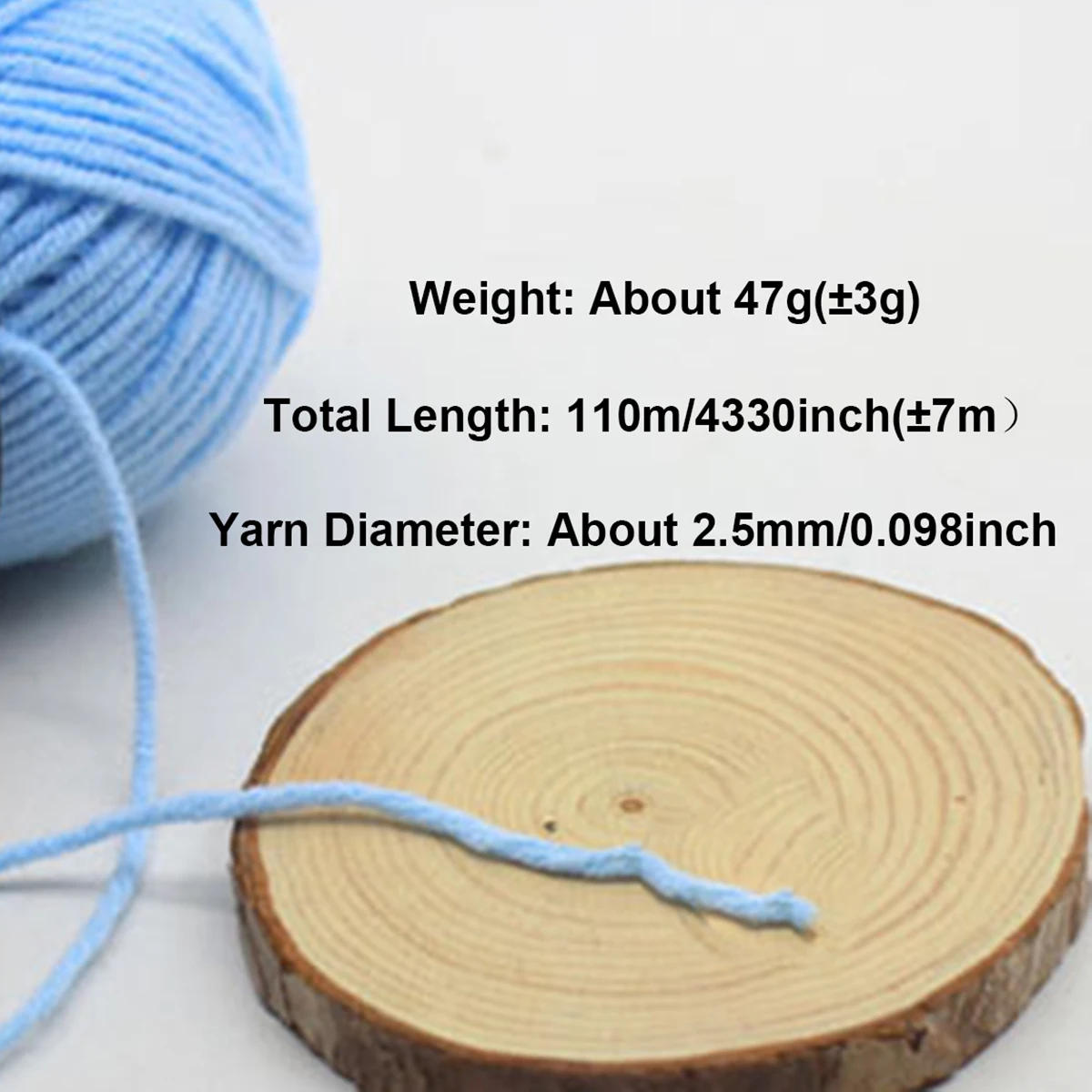 Description Picture 3 of item2pcs Knitting Yarn Worsted Crochet Yarn Thread Hand Knitting Line Dyed DIY Crochet