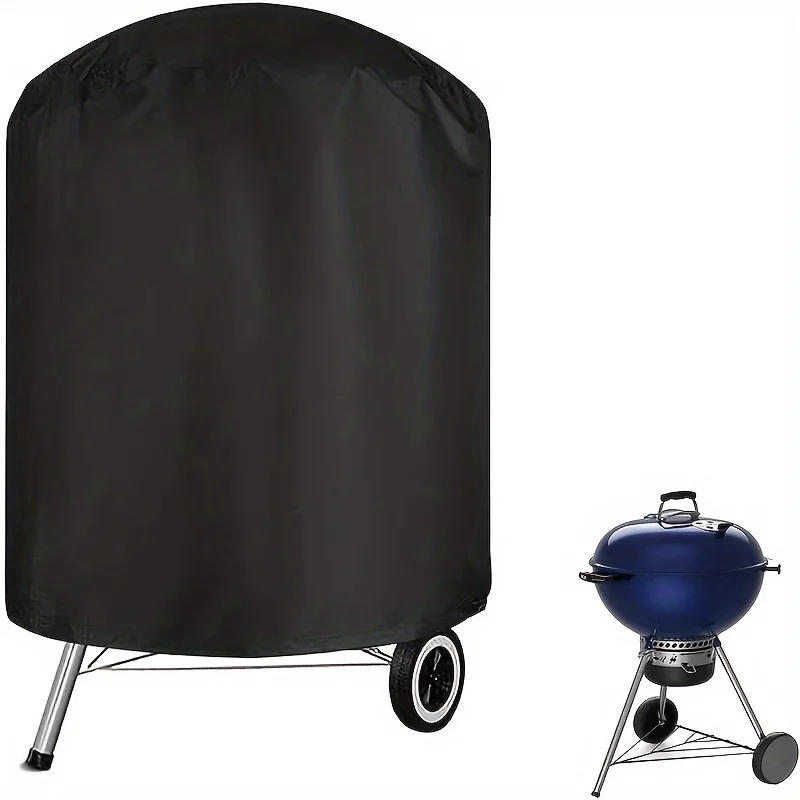 Description Picture 2 of itemCharcoal Grill Cover, BBQ Grill Cover for Weber 22 Inch Charcoal Kettle, Heavy Duty Waterproof Outdoor Smoker Cover, Round Grill