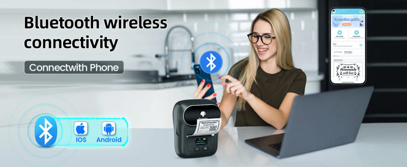 Description Picture 4 of itemPhomemo M110 Mini Portable Thermal Printer Self-Adhesive Sticker Label Maker Pocket Printer Label Machine Bluetooth Phomemo M110