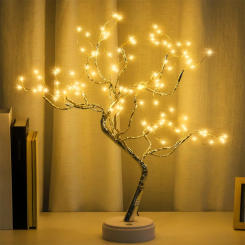 LED Tree Light USB Table Lamp Adjustable Touch Switch DIY Artificial Bonsai Tree Fairy Night Light Home Christmas Decoration