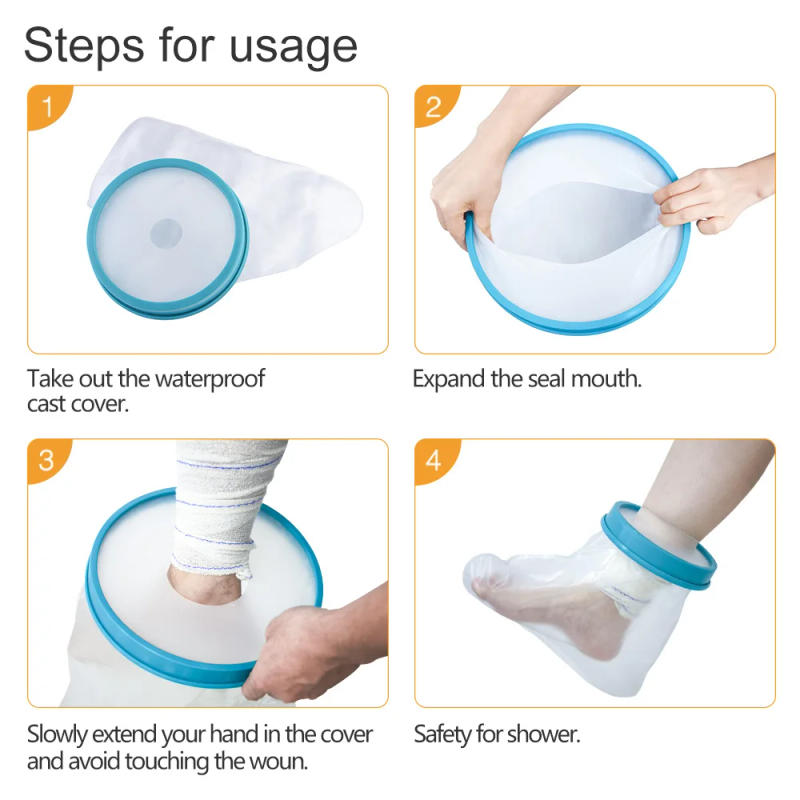 Description Picture 4 of itemAdult Foot Cast Covers for Shower Waterproof Shower Bandage and Cast Protector for Shower and Bath Watertight