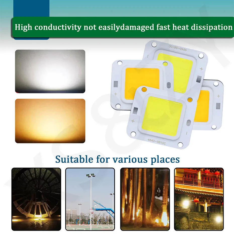 Description Picture 6 of item5pcs High Power 600mA LED COB Chips 20W DC30-32V Light Beads SMD DIY For LED Bulb Cold WarmWhite FloodLight Spotlight  Portable