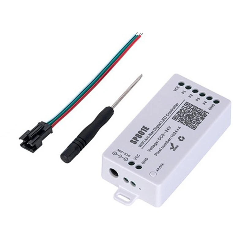 Description Picture 2 of itemSP801E Wifi Art-Net LED Controller LED Matrix Panel Module WS2812B WS2811 Light Strip Wireless Control DC5-24V