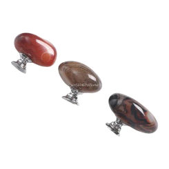 3Pcs Cabinet Pulls Stone Dressers Knob Elegant Drawer Door Pulls Handles Kitchen Bedroom Furniture Hardware
