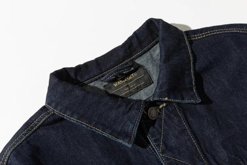 Description Picture 5 of itemMen Japanese Streetwear Amikaki Retro Fashion Loose Casual Denim Jacket Cityboy Vintage Jeans Coat Cowboy Outerwear