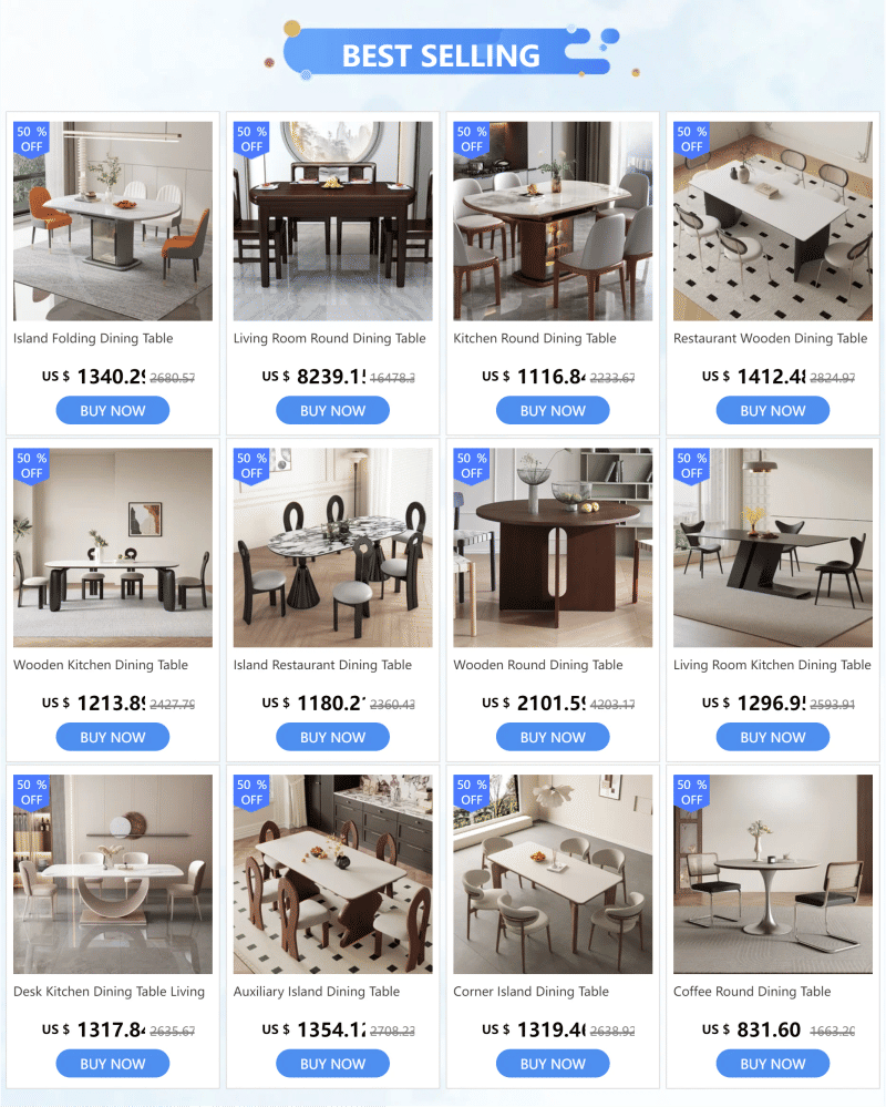 Description Picture 2 of itemRound  Dining Table Set 4 Chairs Marble Nordic Dining Table Minimalist Luxury Comedor De 4 Silla Set Furniture OK50CZ