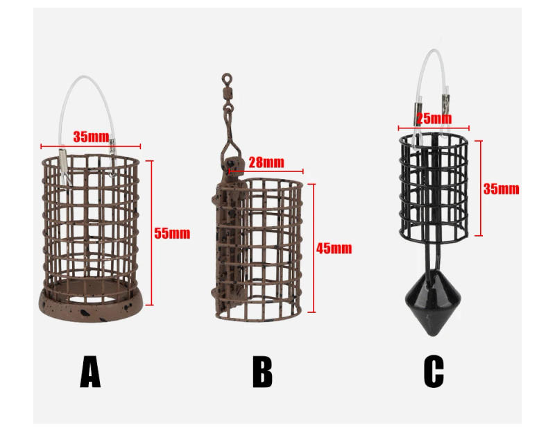 Description Picture 3 of itemW.P.E 1pcs Carp Fishing Method Feeder Steel Wire Cage Bait 20g-60g Europe Carp Fish Hair Rig Carp Feeder Fish Tackle Accessories