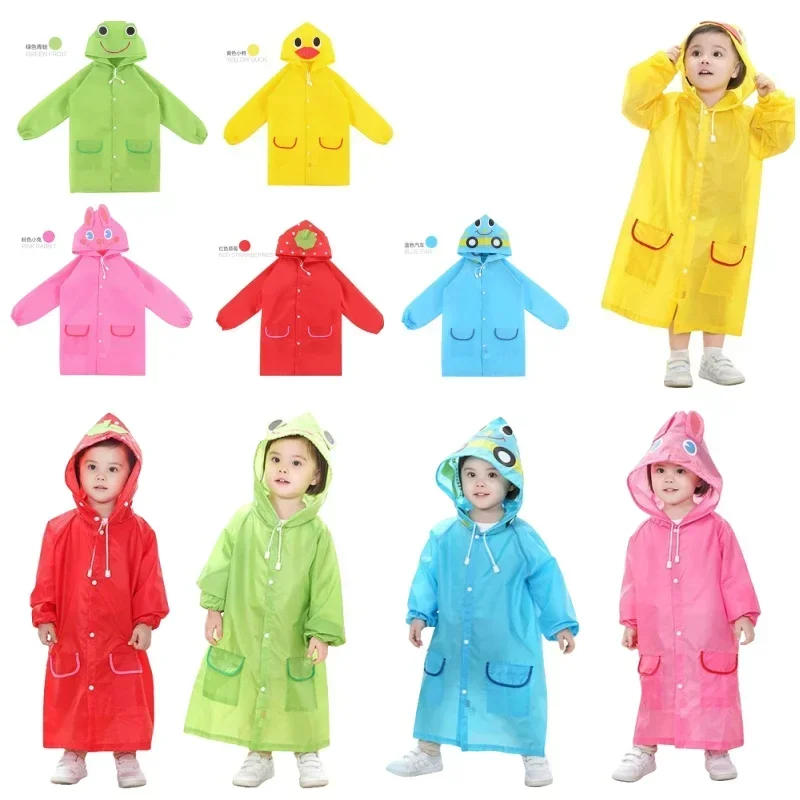 Description Picture 2 of item1PCS Children's cartoon raincoat Korean children's rain gear Cute baby poncho household goods playground Lovely and durable