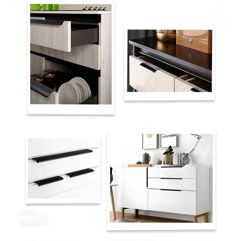 Description Picture 6 of item1PC Cabinet Pull Rings Home Furniture Drawer Handles Kitchen Cabinet Door Handles Cupboard Drawer Concealed Finger Edge Pull