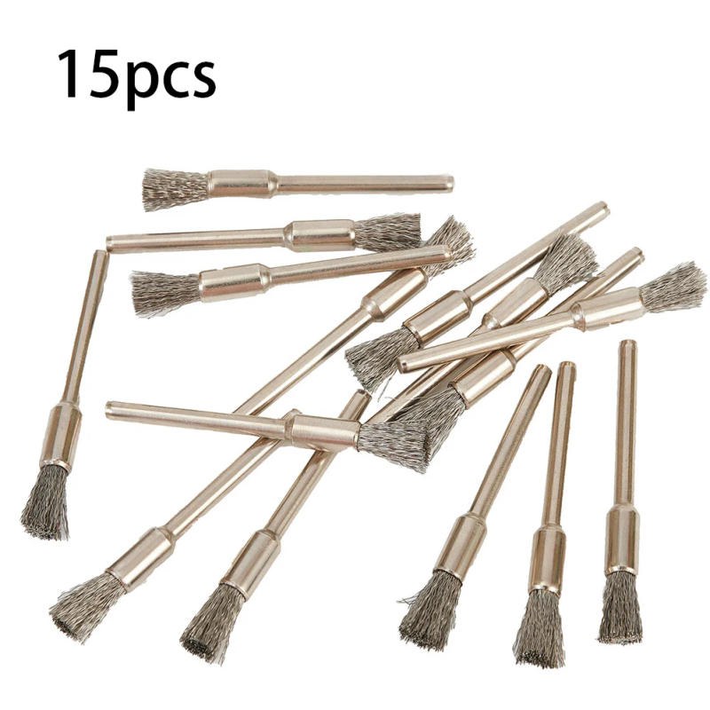 Description Picture 6 of item15Pcs Stainless Steel Brush Steel Wire Wheels Brushes Drill Rotary Tools Polishing Dremel Rotary Tools Metal Rust Removal Brush
