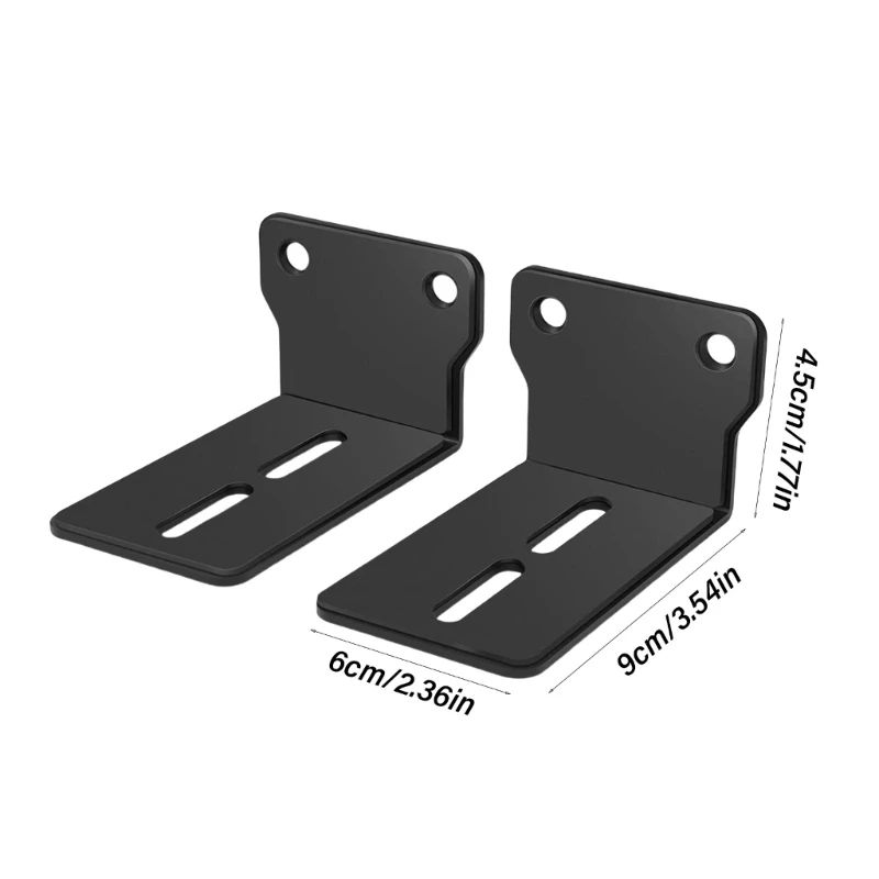 Description Picture 2 of item2Pcs/Set Universal Soundbar Speaker Stands Wall Mount Audio Accessories Metal Floating Bracket for Home Living Room Decoration
