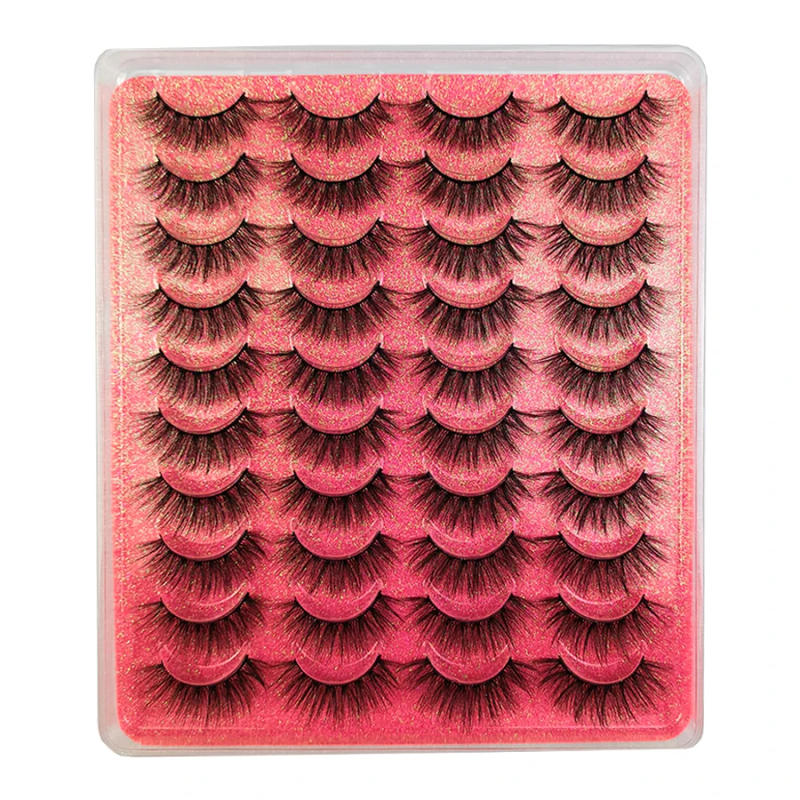 Description Picture 5 of item20 pairs of fake eyelashes mixed package, naturally curled and reusable, eye-catching makeup look