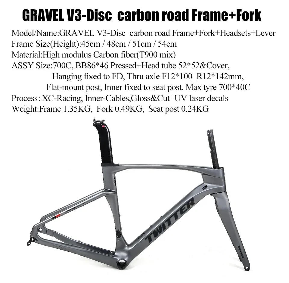 Description Picture 6 of itemcarbon fiber road bike eTap 12 Speed gravel Bicycle with radio hydraulic disc brakes transmission SRAM RIV Road Racing bicicleta