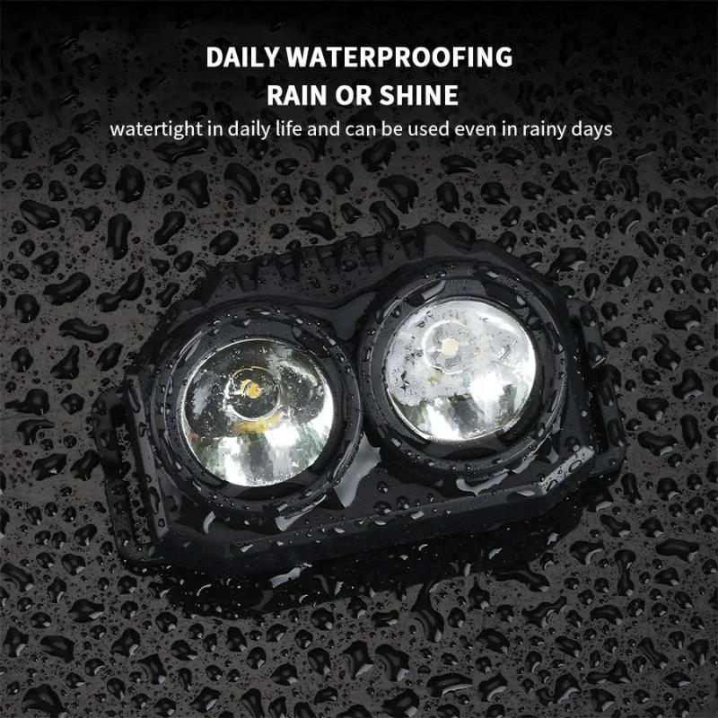 Description Picture 6 of itemPowerful Dual Light Source Headlamp USB Rechargeable Head Flashlight Work light Outdoors Camping Search Light Fishing Head Torch