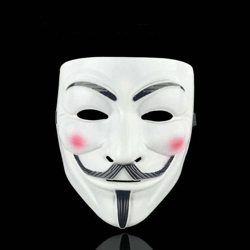 Description Picture 2 of itemMovie Cosplay V for Vendetta Hacker Mask Anonymous Guy Fawkes Halloween Christmas Party Gift for Adult Kids Film Theme Mask