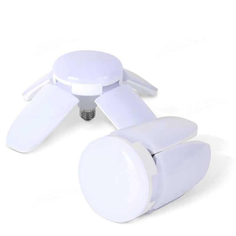 Description Picture 4 of item28W 60W E27 LED Bulb Fan Blade Timing Lamp 220V Foldable Led Light Bulb Lampada For Home Ceiling Light With Remote Controller
