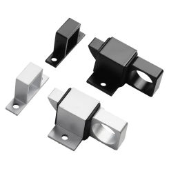 Aluminum Alloy Black/Gray Window Gate Security Pull Ring Spring Bounce Door Bolt Automatic Latch Lock Black Grey Window