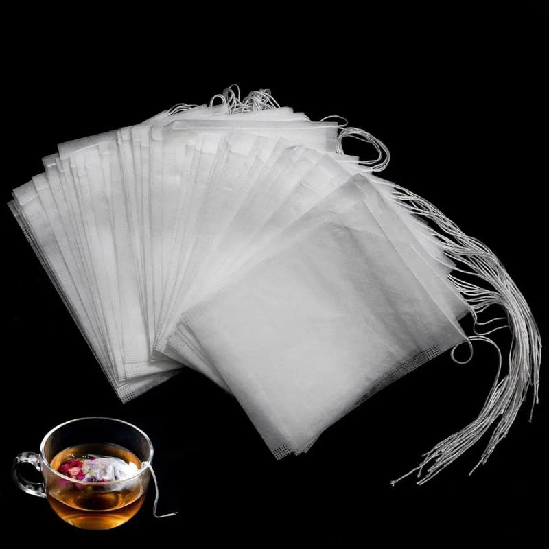 Description Picture 3 of itemUnbleached Disposable Tea Bags Filter Bags for Tea Infuser Filter Paper Herb Loose Tea Empty Teabags Teaware Drinkware