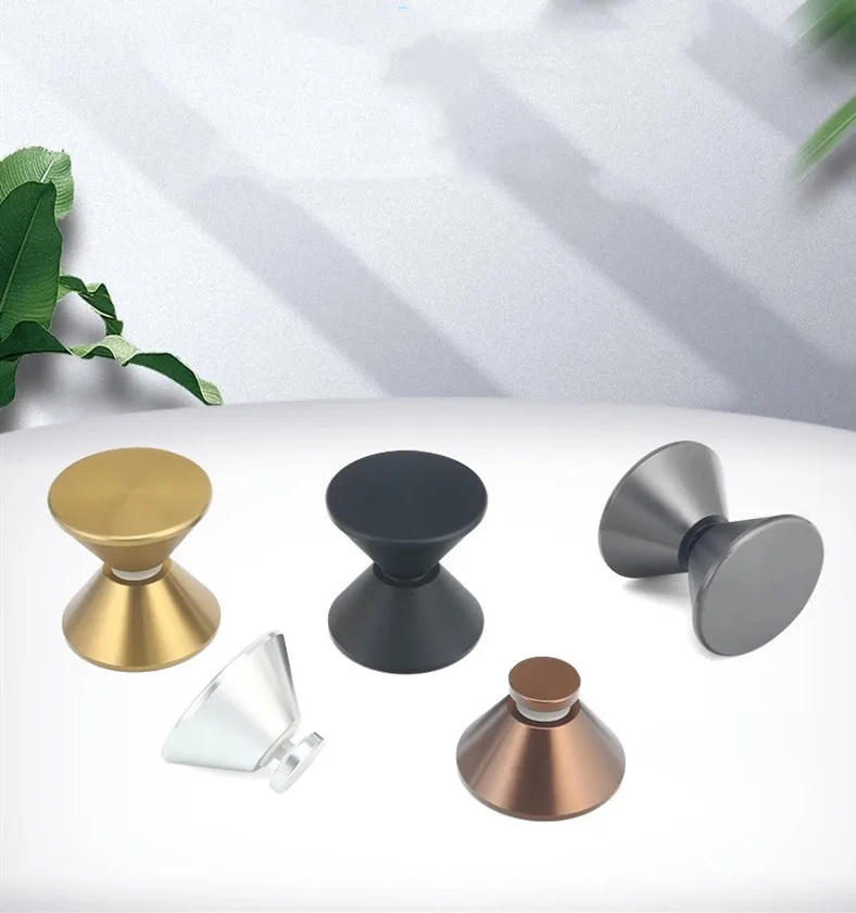 Description Picture 2 of item1pc Stainless Steel Conical Door Handle Bathroom Glass Door Knob Single Hole Round Barn Door Handles Indoor Shower Room Hardware