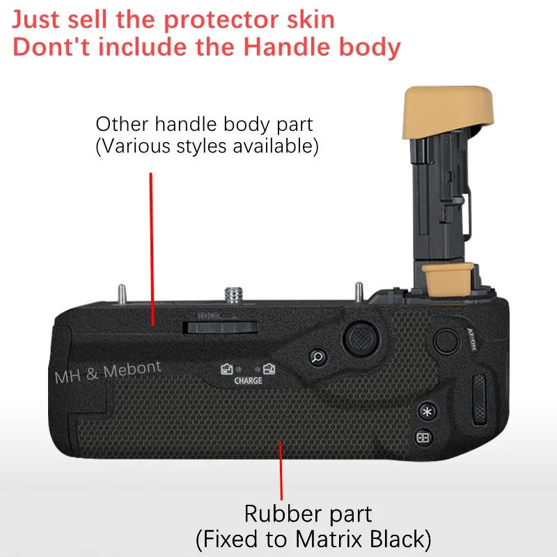 Description Picture 2 of itemCustomized Sticker BG-R20 Decal Skin Vinyl Wrap Film For Iconic Brand R52 R5M2 Camera Battery Grip Handle EOS R5 Mark II 2 M2 BGR20