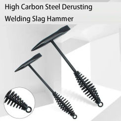 Derusting Welding Slag Hammer High Carbon Steel Spring Handle Welder Hammers Electrician's Hammer Welding Slag Chipping Hammer